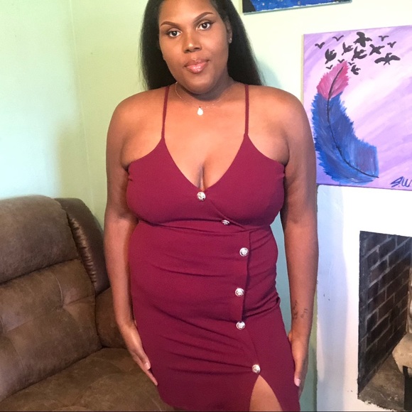 Ruby & Love Gold Button Dress - Picture 2 of 5